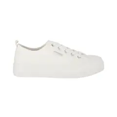 BAMERS - Zapatillas Mujer con Plataforma New Canvas III Blanco