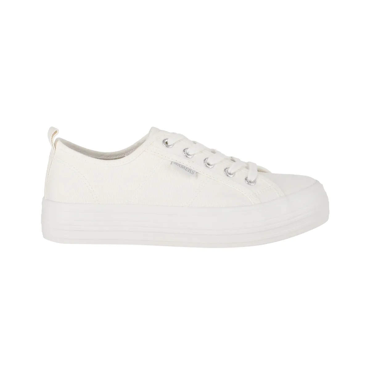 BAMERS - Zapatillas Mujer con Plataforma New Canvas III Bamers Blanco