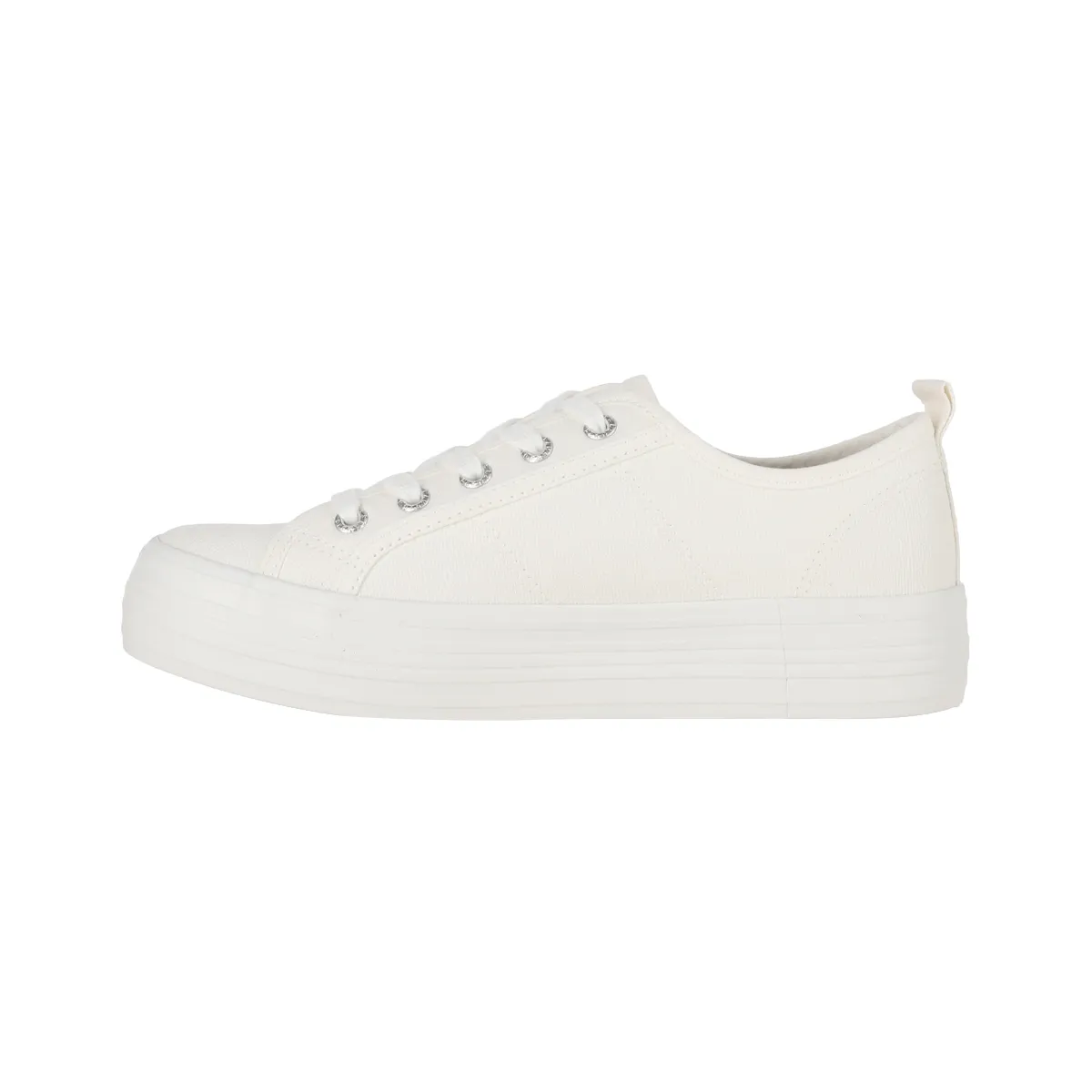BAMERS - Zapatillas Mujer con Plataforma New Canvas III Bamers Blanco