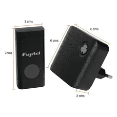 FUJITEL - Timbre Inalámbrico Negro A Prueba Agua 180m 52 Melodías
