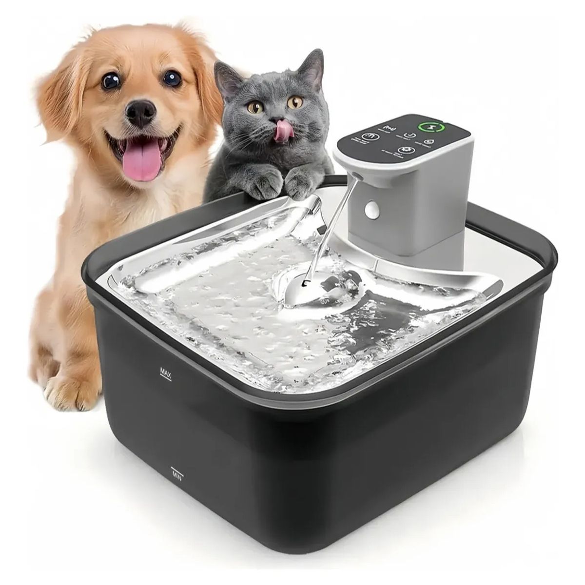 VIDA BUENAS - Bebedero Automático Gatos Perros Fuente Agua Inalámbrica 3.5
