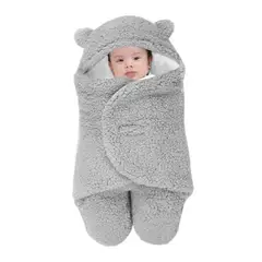 DANWEILE - Saco de dormir para bebés, modelo grueso de otoño-invierno -Gris