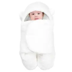 DANWEILE - Saco de dormir para bebés, modelo grueso de otoño-invierno -Blanco