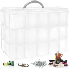 GENERICO - Caja Gavetero Maletin Organizador Joyas 18 Divisiones