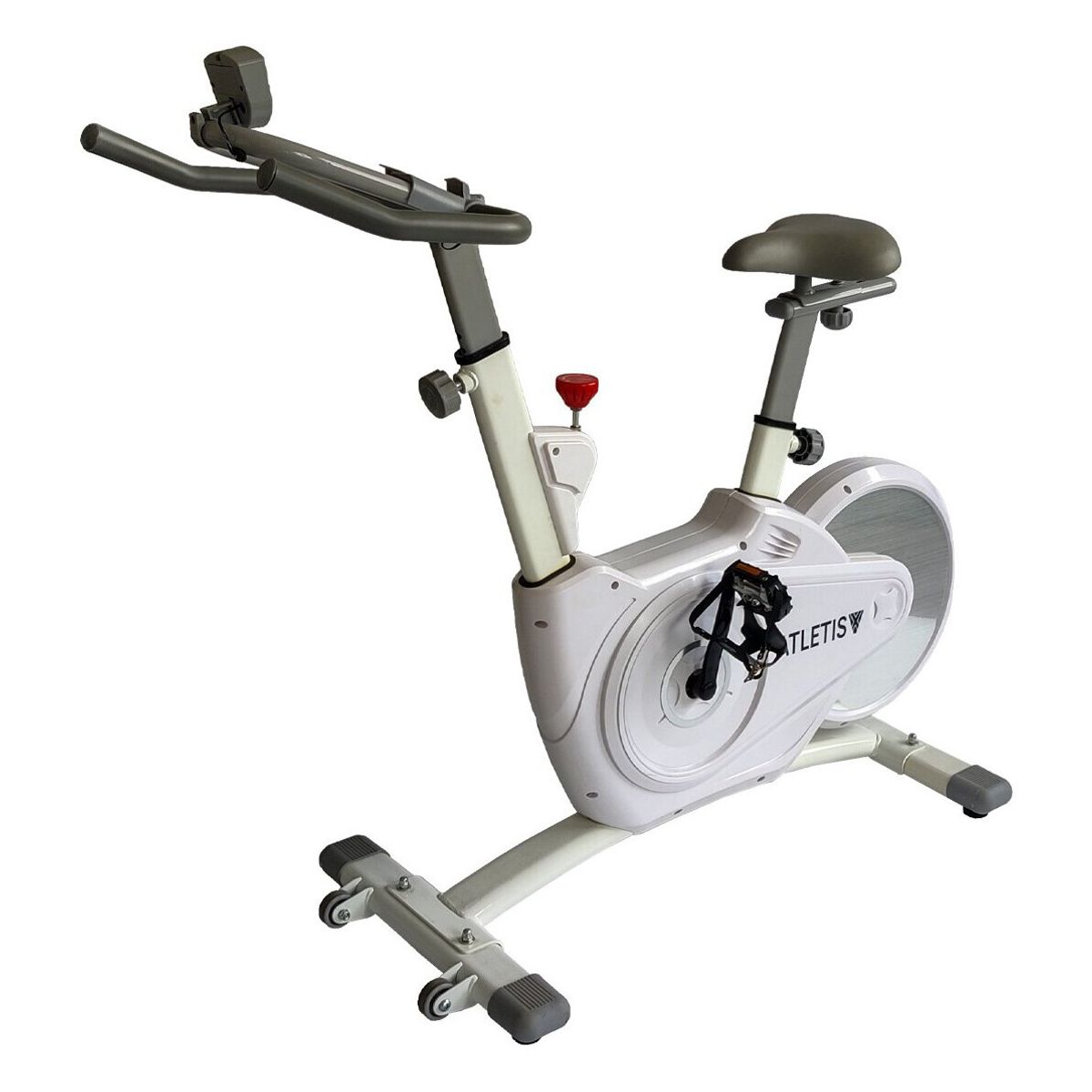 ATLETIS - Bicicleta Spinning magnética monitor LCD volante 6k