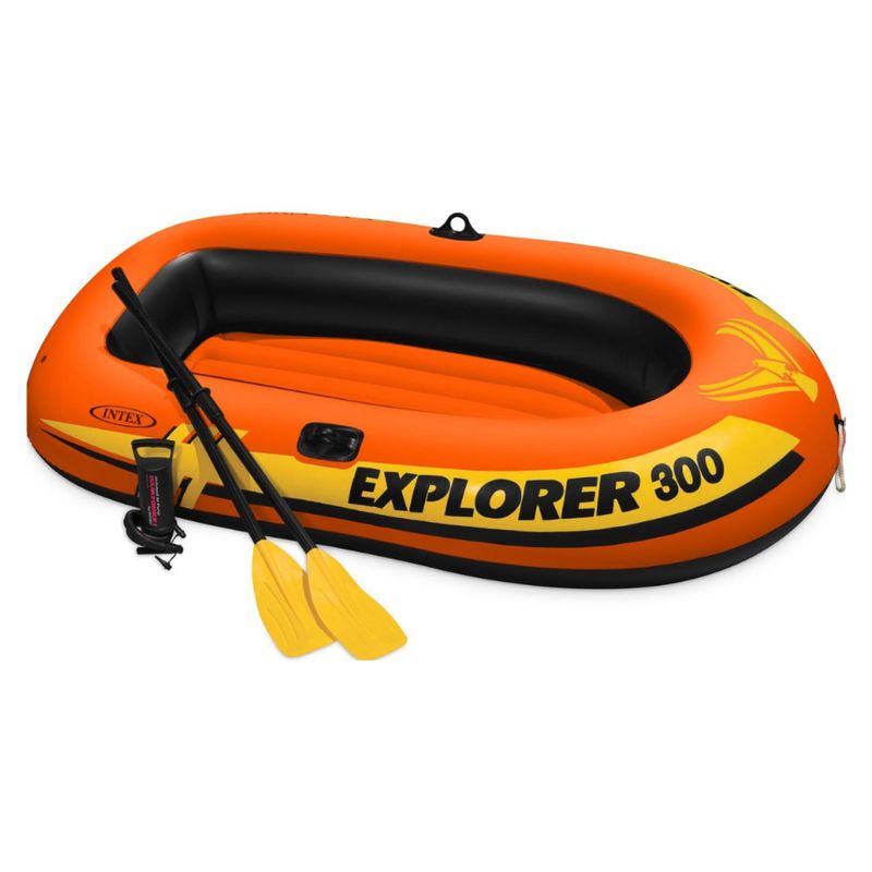 INTEX - Bote Inflable Intex Explorer 300 Set Remos Infl.