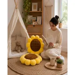 MYLHOGAR - PACK 2 Cojin Decorativo Girasol Para Sofa Y Dormitorio