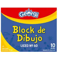 GEORGI - Block de Dibujo Liceo N° 60 10 Hojas