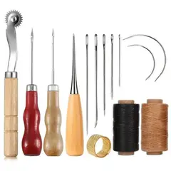 GENERICO - Kit De Costura Para Manualidades De Cuero, Hilo Encerado BELUG