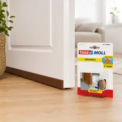 TESA - Pack 2 Burlete Cinta Aislante Térmico Universal 1mx38mm Marrón Rayas