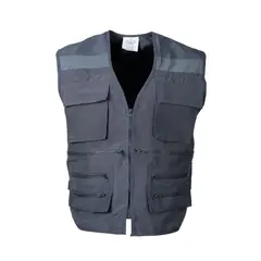 JAYSON - Chaleco Geologo Multibolsillo X Espalda Gris