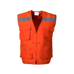 JAYSON - Chaleco Geologo Multibolsillo X Espalda Naranja