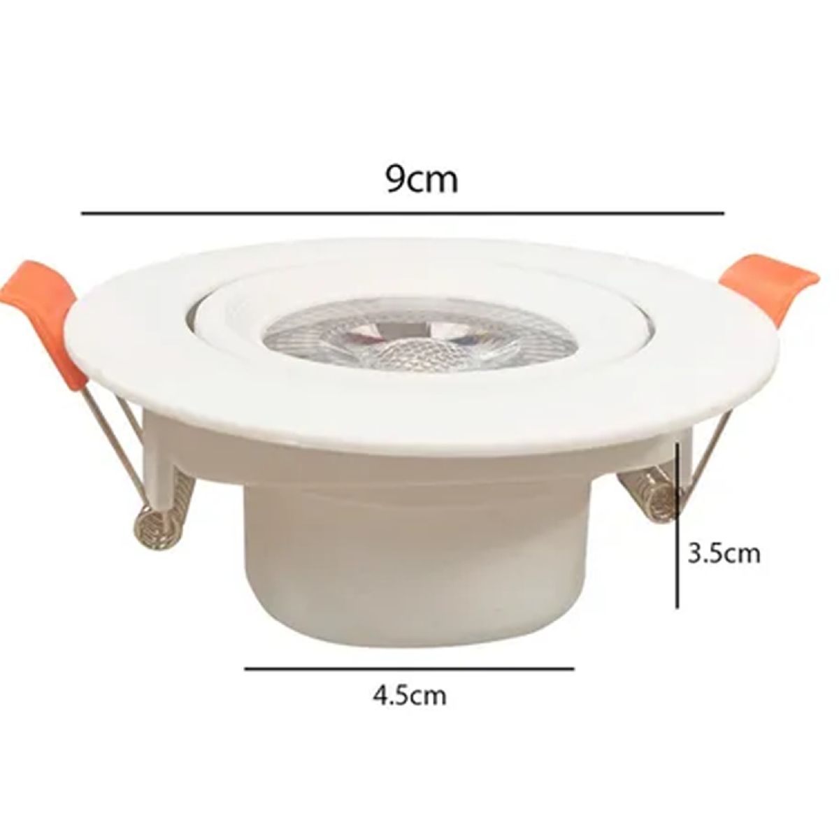 MEGABRIGHT - pack 6 Foco Basculante LED Embutido Spot 6,5W 6500K Redondo Para Cielo