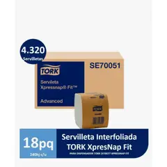 TORK - SERVILLETA XPRESSNAP FIT 18X240