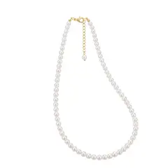 LUX JOYAS - COLLAR ALEACIÓN PERLAS 6MM