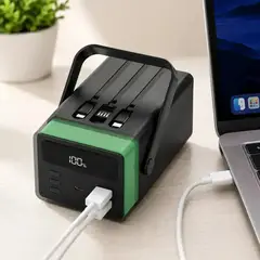 HOMEBRANDT - Power Bank 100.000mah Bateria Carga Rapida 22.5w Con Cables