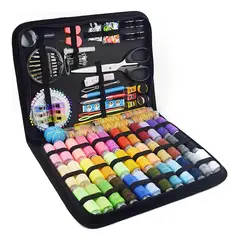 GENERICO - Costurero Organizador Kit de Costura y Accesorios de Costurero con Estuche Negro 200 Piezas de Coser