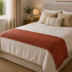 NACHEN - Piecera Terracota Textura Waffle 100% Algodon 80x160cm