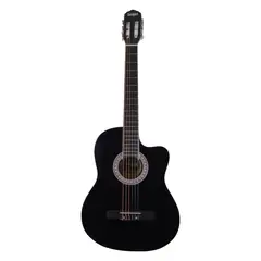 ZARAGOZA - GUITARRA ELECTROACUSTICA 39 CDAS METALICAS CUTAWAY NEGRA
