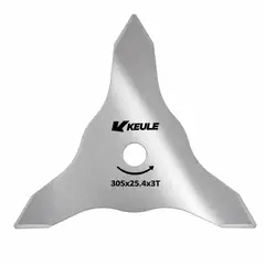 GENERICO - Cuchilla 3 Puntas Compatible con Desmalezadoras Calibre 3 mm Entrada 25.4 cm