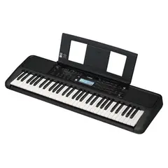YAMAHA - Teclado Musical PSR-E383 De 61 Teclas Negro + Adaptador PA-3C