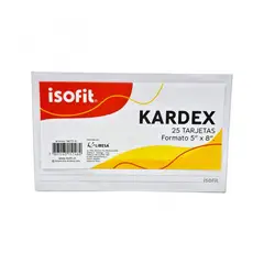 ISOFIT - Tarjetas Kardex 5x8 25 Hojas