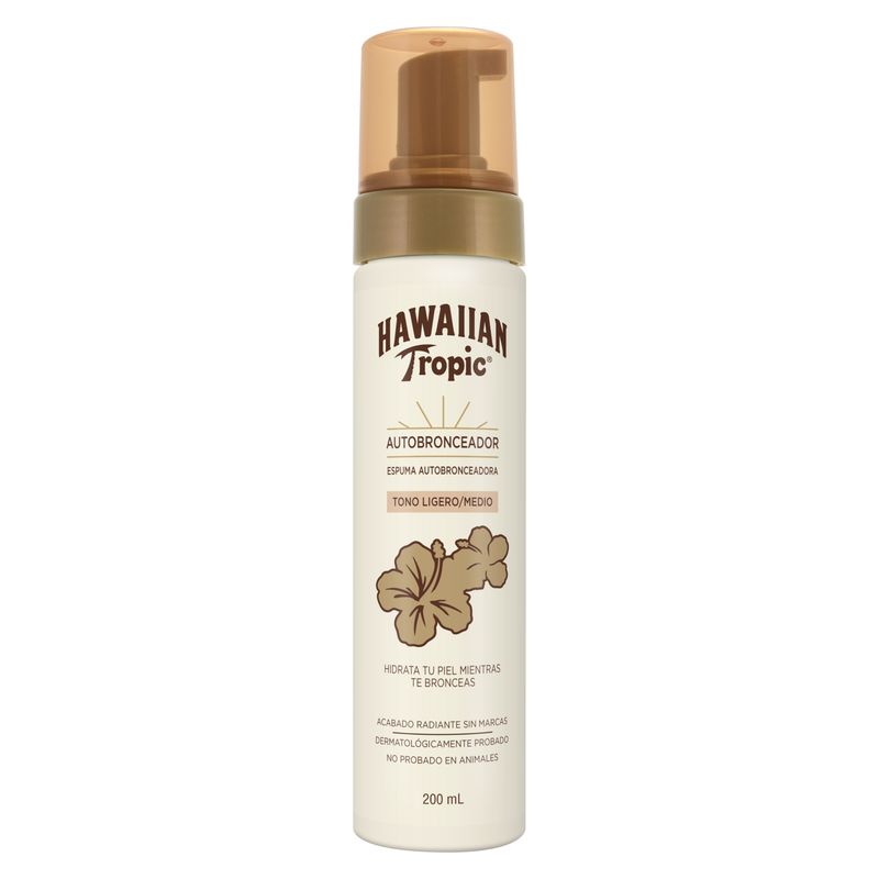 HAWAIIAN TROPIC - Espuma Autobronceadora Tono Ligero Medio 200 Ml Hawaiian Tropic