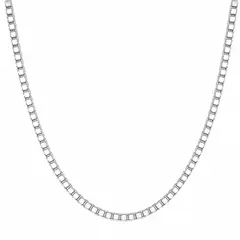GENERICO - Cadena Plateada Veneciana 2 mm 55 cm
