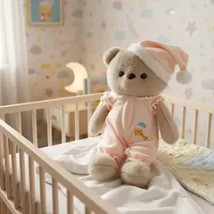 GENERICO - Peluche Osito Pijama Good Night 40 Cm Suave ROSA