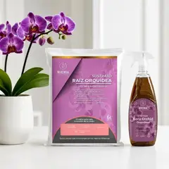 WHENUA - Pack Orquídeas Completo Sustrato Premium y Fertilizante Específico