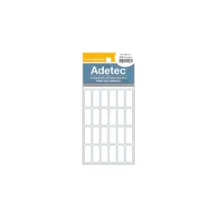ADETEC - Etiqueta Autoadhesiva Rectangular 3 cm 1.2 cm Blanco