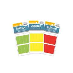ADETEC - Etiqueta Manual Mix Fluor 20x50 mm 10 Hojas