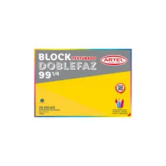 ARTEL - Block de Dibujo 99 14 Doble Faz Texturado 20 Hojas