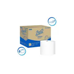 SCOTT - Toalla de Papel Jumbo 6 Rollos 305 m Hoja Simple