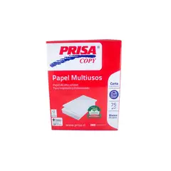 PRISA - Papel Fotocopia Carta 75 g 500 Hojas