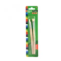 TORRE - Pincel Plano N° 0-4-8 Set 3 Unidades