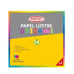 ARTEL - Papel Lustre Origami 16x16 cm 24 Hojas