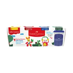 FABER-CASTELL - Masa para Modelar Faber Castell Little Creatives Set de 4 Colores 140 G