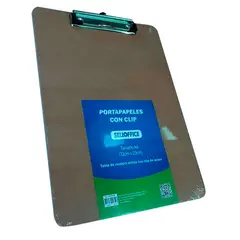 SELLOFFICE - Tabla Apretapapel Madera