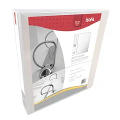 ISOFIT - Archivador Carta con Presentación 2 Aros 0.5 Blanco