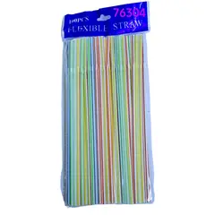LATINA - Bombilla Flexible 25 Cm Paquete de 100 Unidades