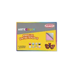 ARTEL - Carpeta con Papel Entretenido ArteColor 8 Pliegos