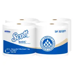SCOTT - Toalla de Papel Jumbo 4 Rollos 400 m Hoja Simple