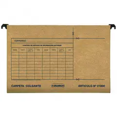 GENERICO - Carpeta Colgante Orgarex 21800 Plástica