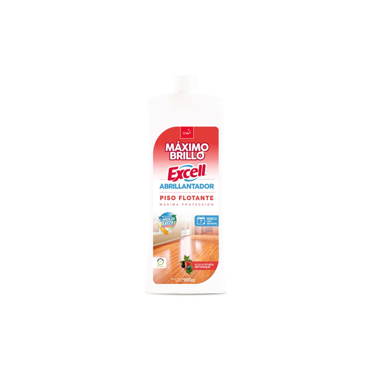 EXCELL - Abrillantador Piso Flotante Excell Frutos Del Bosque 900 ml