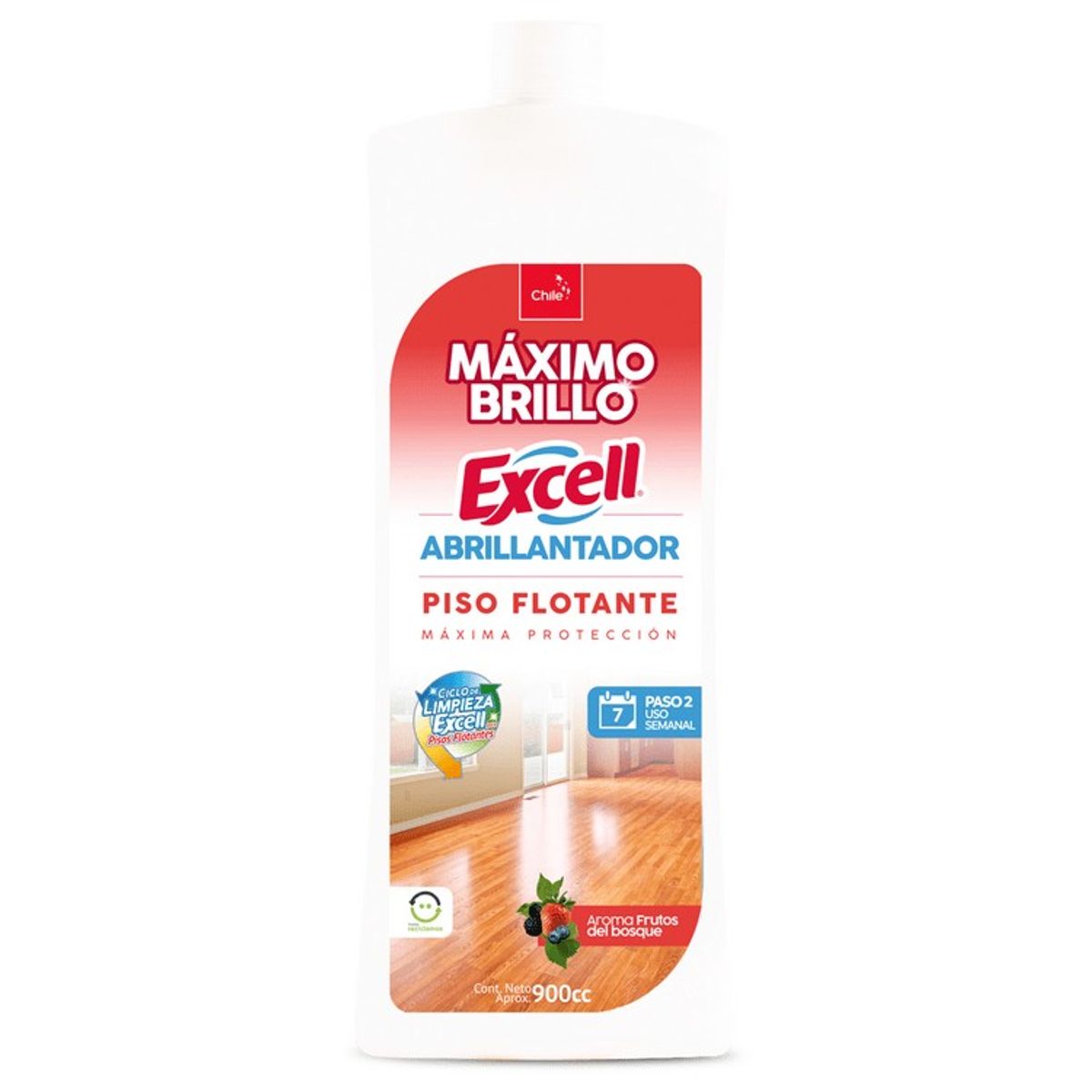 EXCELL - Abrillantador Piso Flotante Excell Frutos Del Bosque 900 ml