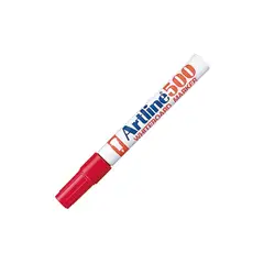 ARTLINE - Plumón Pizarra 500 Punta Redonda Recargable Rojo