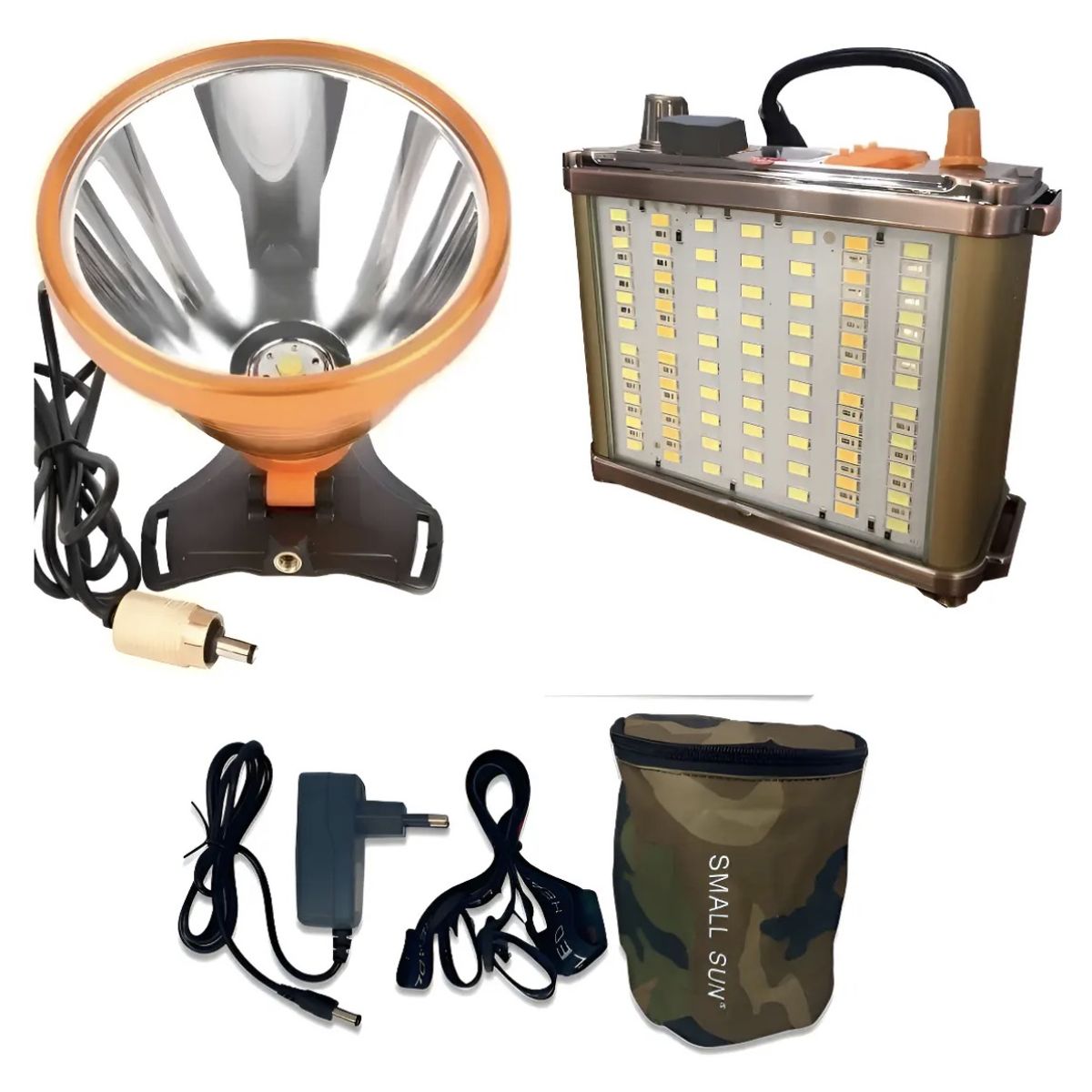 GENERAL - Foco led caza 1200w largo alcance linterna minera camping