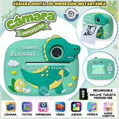 GENERICO - Cámara De Fotos Digital Para Niños, Impresion Instantánea Térmica, Juguete Niños