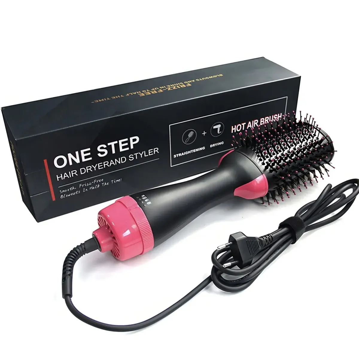 GENER - Cepillo Secador One Step 360° 4 En 1 Voluminizador 1200W Ion Frizz
